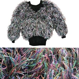 Rainbow Shaggy Fuzzy Oversized Knitted‎ Sweater